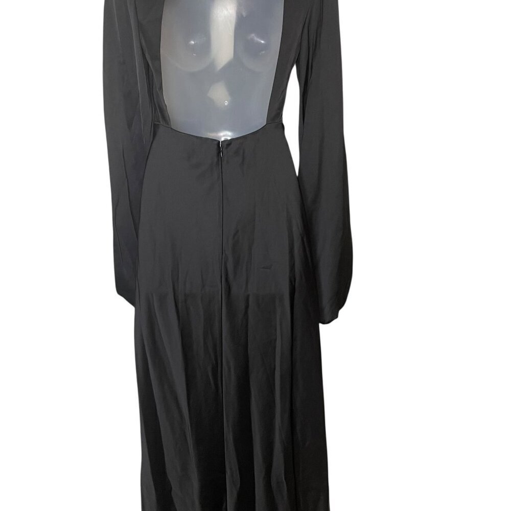 Significant Other Demi Backless Long Sleeve Gown Black Size 4 - Picture 3 of 8